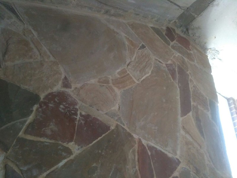 ﻿Стенка коридора в подвал из 5-ти видов камня.[мастер Роман-март 2020] фото 11_wall_60.jpg